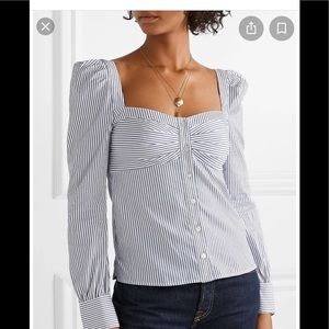 Veronica Beard Pinstripe “Frankie” Top 8, NWT!